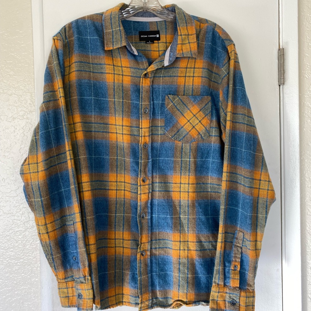 Ocean Current Flannel size L